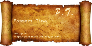 Possert Tina névjegykártya